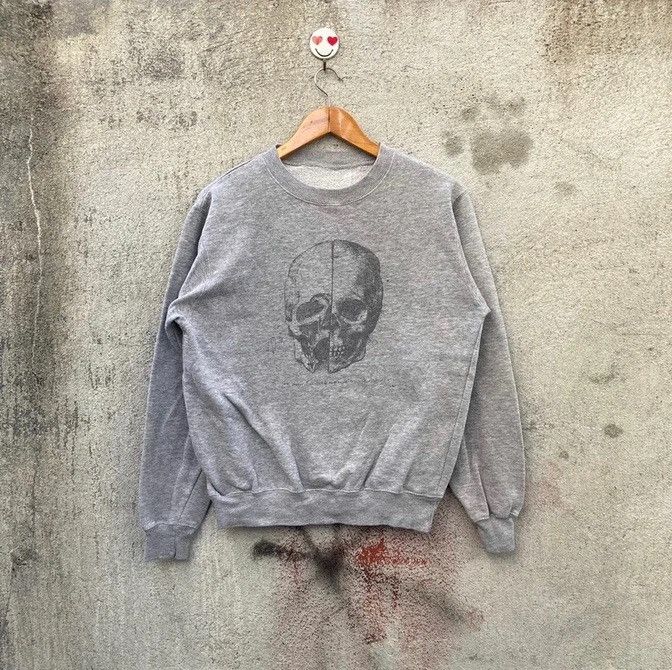 Vintage Vintage 90s skull sweatshirt pullover Size US M / EU 48-50 / 2 - 1 Thumbnail