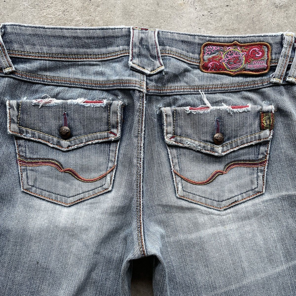 Japanese Brand Vintage Japanese Faded Flare Denim Jeans Pants W28 Size 28" / US 6 / IT 42 - 10 Thumbnail