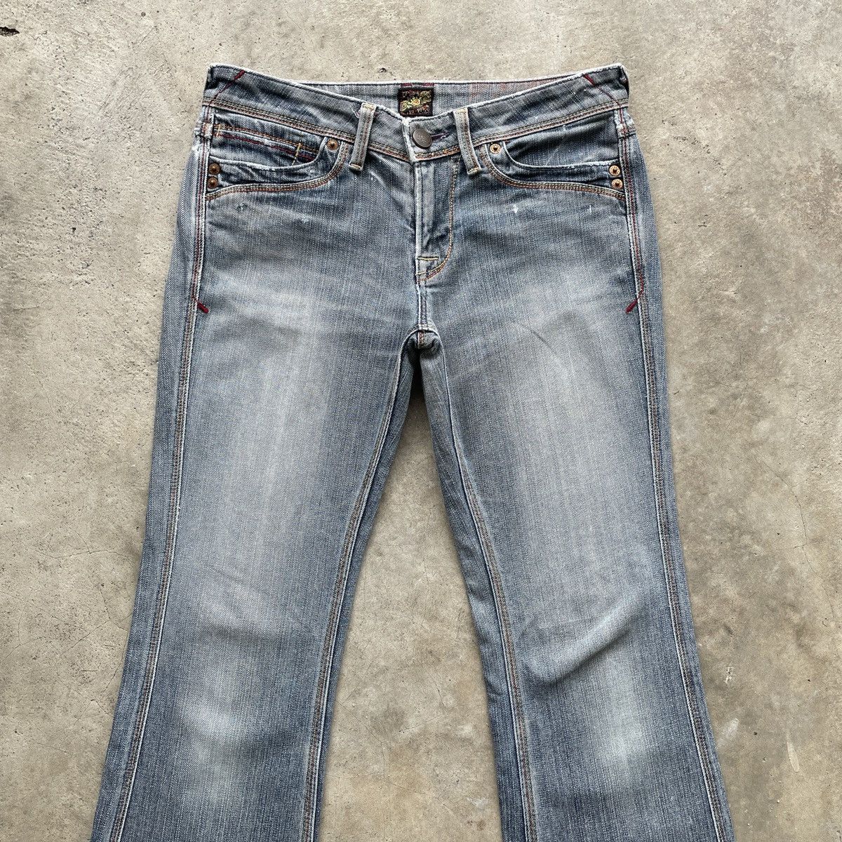 Japanese Brand Vintage Japanese Faded Flare Denim Jeans Pants W28 Size 28" / US 6 / IT 42 - 3 Thumbnail