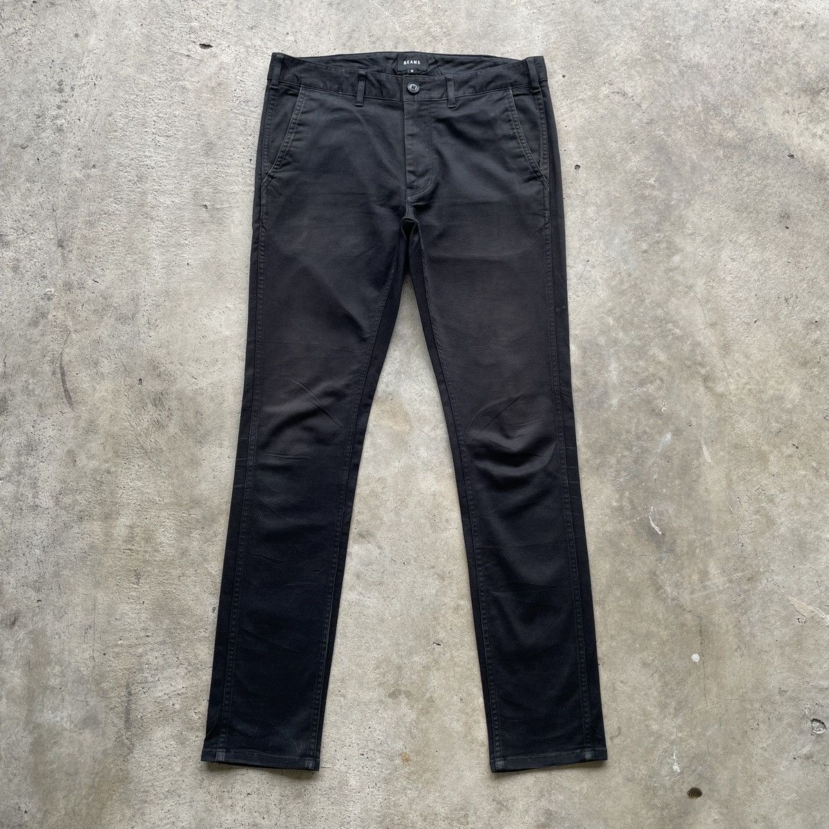 Beams Plus W31🔥 Vintage Beams Japan Skinny Black Trousers Casual Pants Size US 31 - 1 Thumbnail
