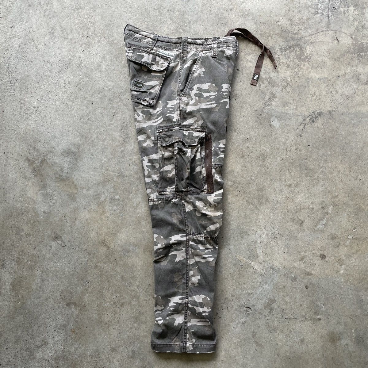 Japanese Brand 8 Pocket Vintage R.C.C 986 Faded Flare Military Cargo Pants Size US 32 / EU 48 - 7 Thumbnail