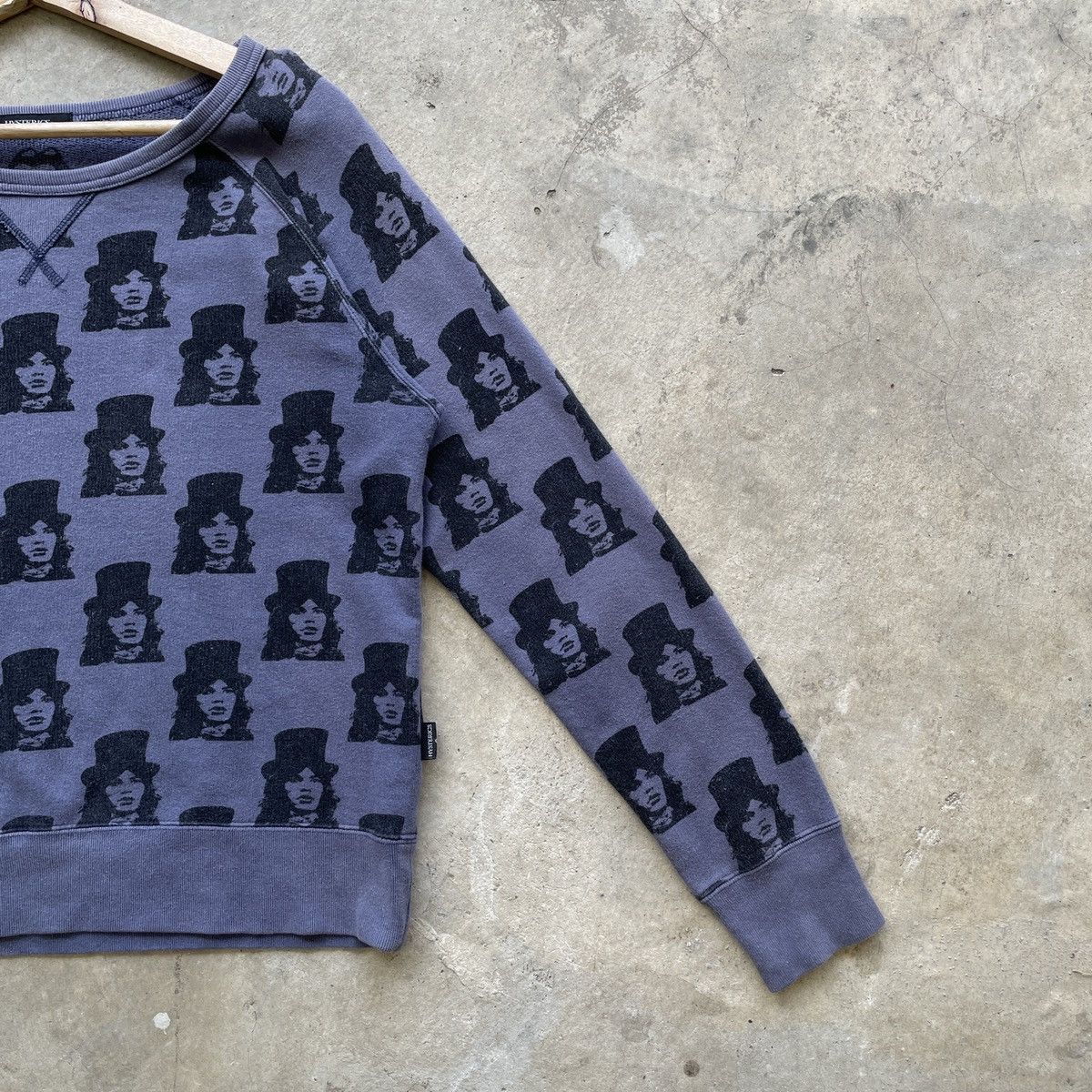 Hysteric Glamour × Japanese Brand × The Rolling Stones Hysterics Glamour X Mick Jagger Full Print Faded Sweatshirts Size US M / EU 48-50 / 2 - 5 Thumbnail