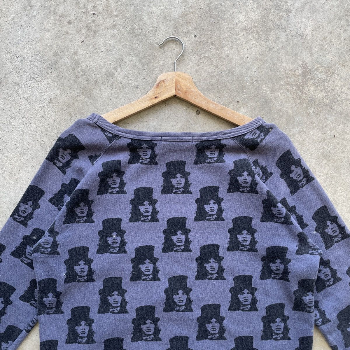 Hysteric Glamour × Japanese Brand × The Rolling Stones Hysterics Glamour X Mick Jagger Full Print Faded Sweatshirts Size US M / EU 48-50 / 2 - 12 Thumbnail