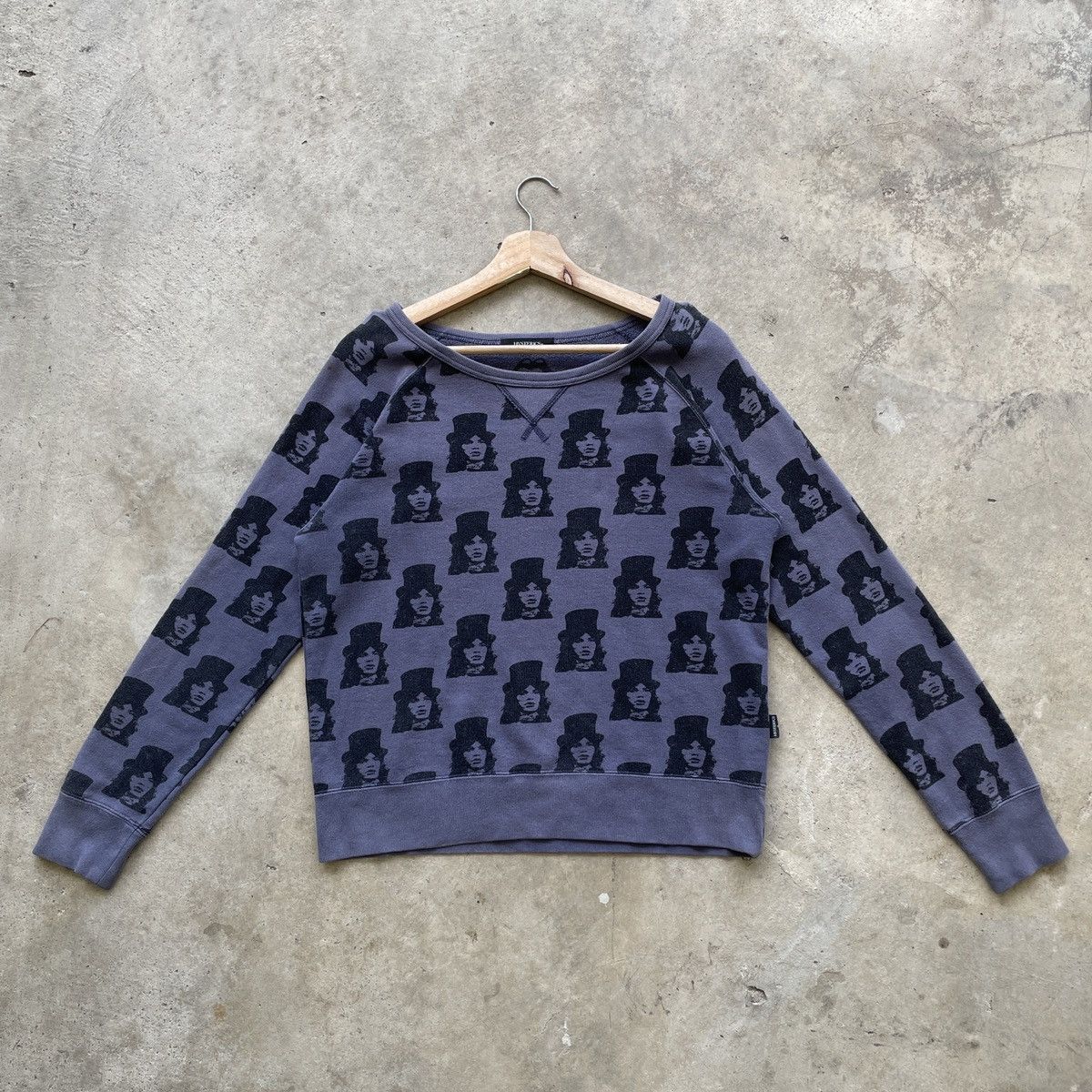 Hysteric Glamour × Japanese Brand × The Rolling Stones Hysterics Glamour X Mick Jagger Full Print Faded Sweatshirts Size US M / EU 48-50 / 2 - 1 Thumbnail