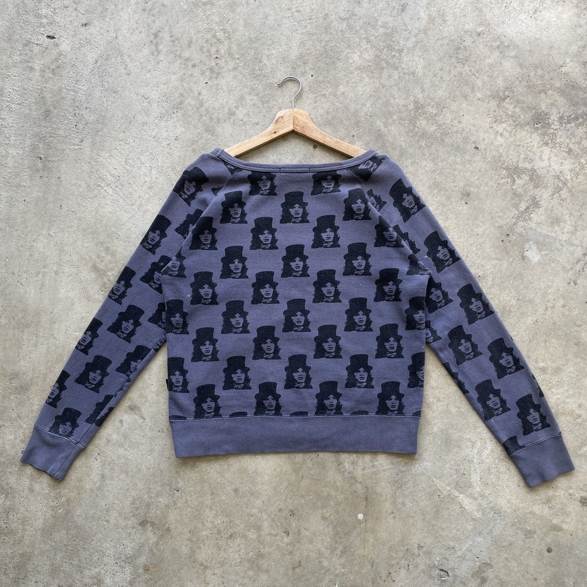 Hysteric Glamour × Japanese Brand × The Rolling Stones Hysterics Glamour X Mick Jagger Full Print Faded Sweatshirts Size US M / EU 48-50 / 2 - 13 Thumbnail