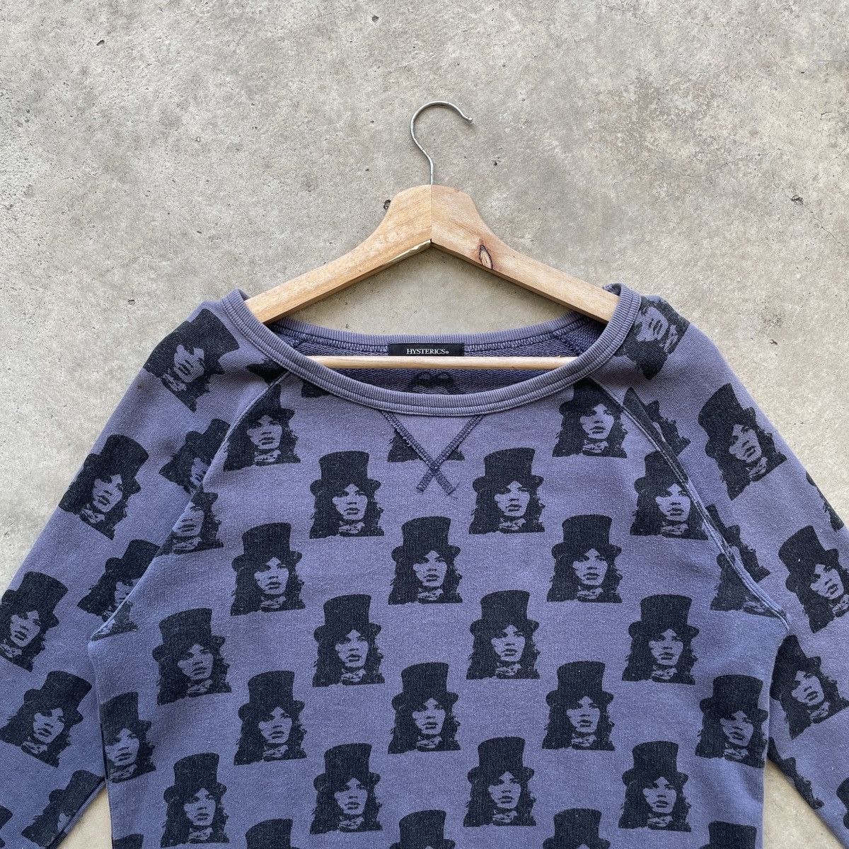 Hysteric Glamour × Japanese Brand × The Rolling Stones Hysterics Glamour X Mick Jagger Full Print Faded Sweatshirts Size US M / EU 48-50 / 2 - 3 Thumbnail