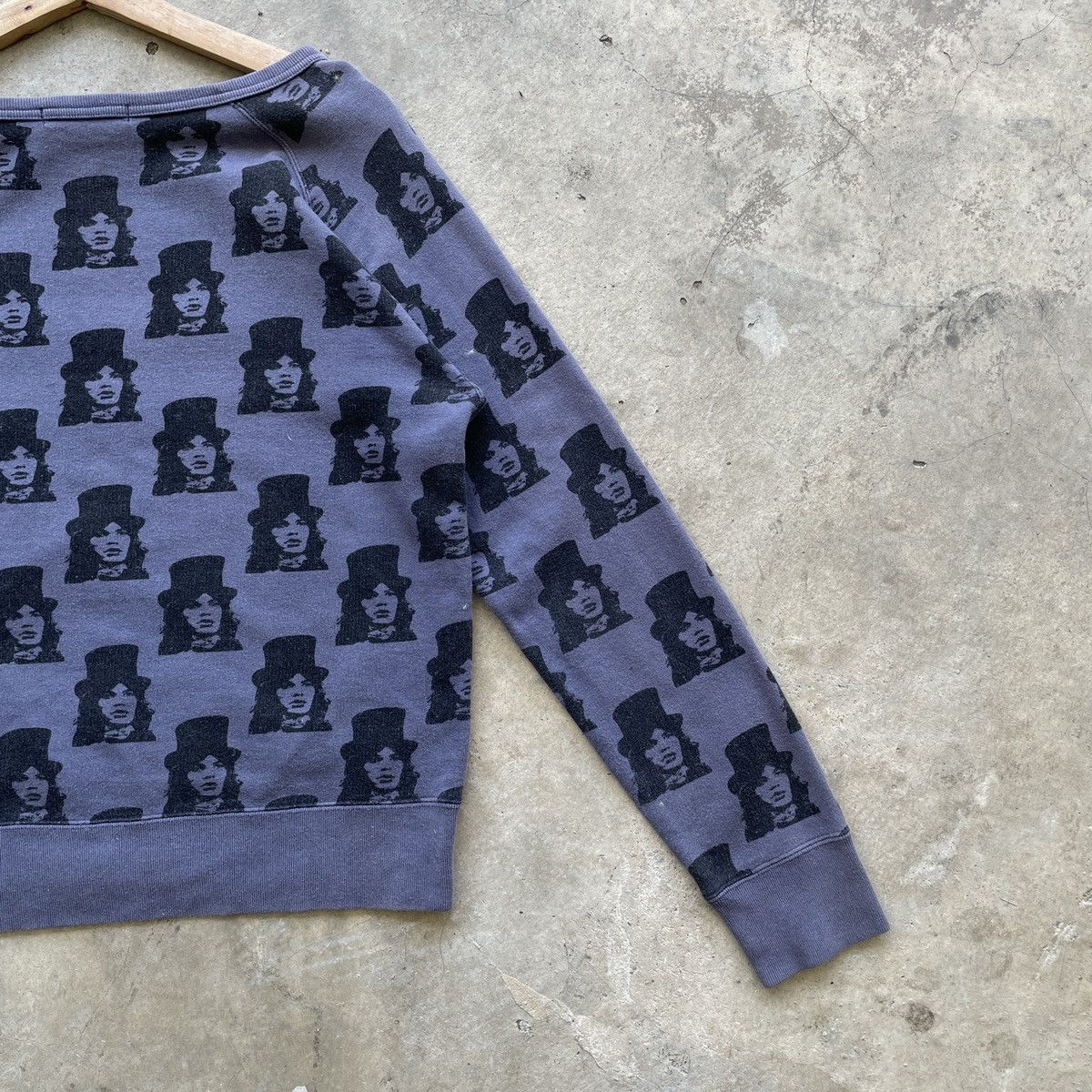 Hysteric Glamour × Japanese Brand × The Rolling Stones Hysterics Glamour X Mick Jagger Full Print Faded Sweatshirts Size US M / EU 48-50 / 2 - 11 Thumbnail
