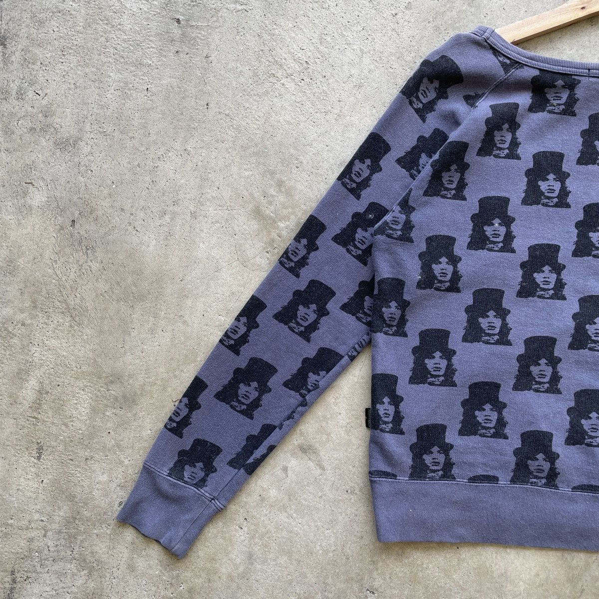 Hysteric Glamour × Japanese Brand × The Rolling Stones Hysterics Glamour X Mick Jagger Full Print Faded Sweatshirts Size US M / EU 48-50 / 2 - 10 Thumbnail