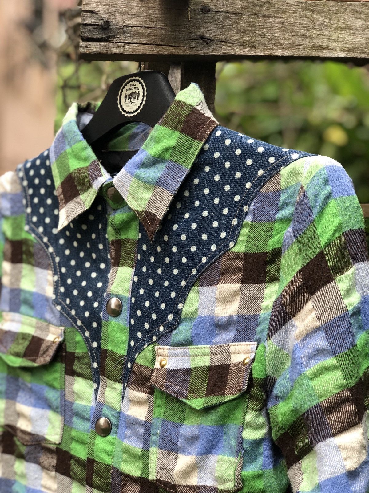 Flannel Vintage 90's Checkered Shirts Snap Button Up Size XS / US 0-2 / IT 36-38 - 2 Thumbnail