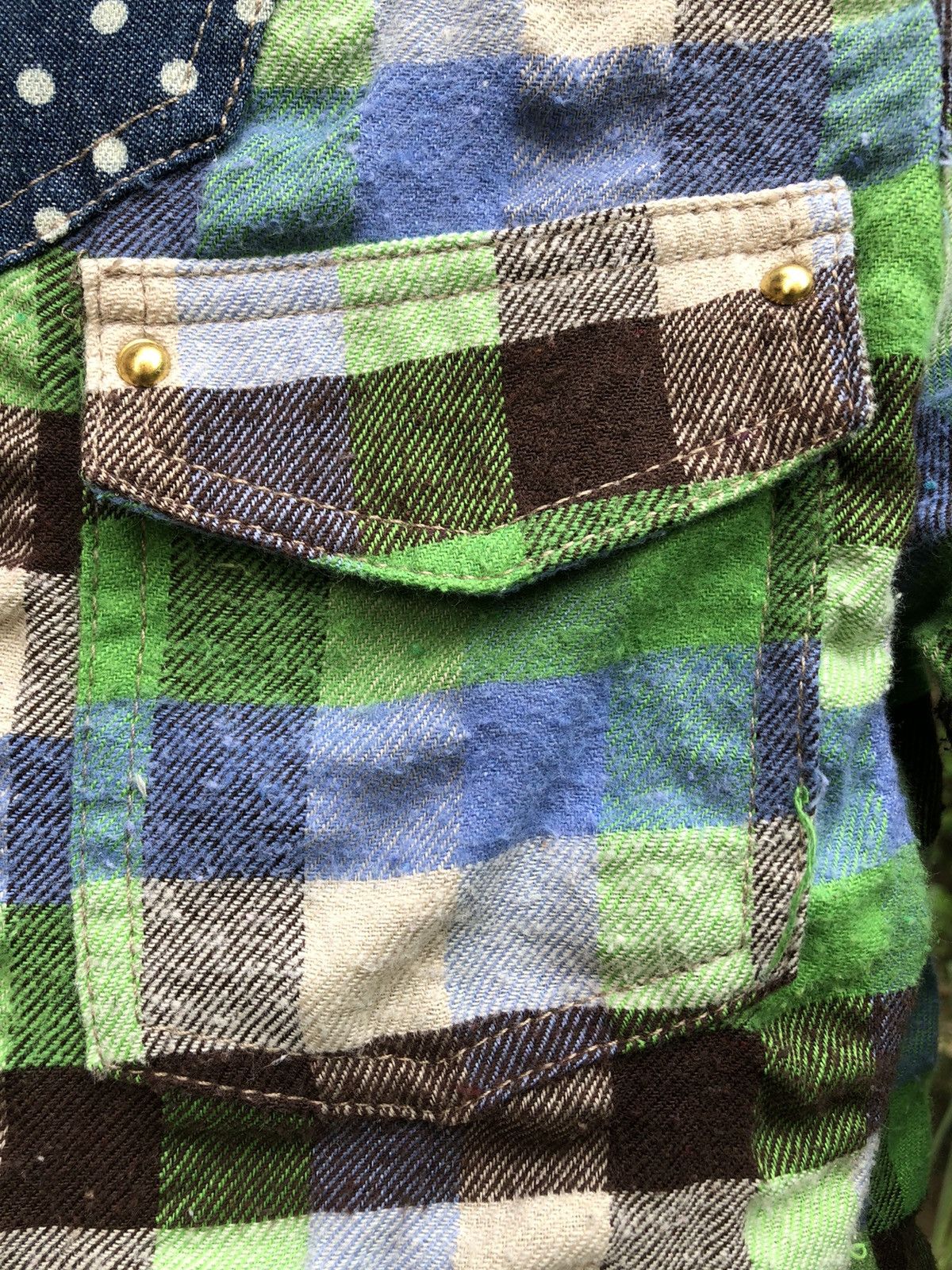 Flannel Vintage 90's Checkered Shirts Snap Button Up Size XS / US 0-2 / IT 36-38 - 7 Thumbnail