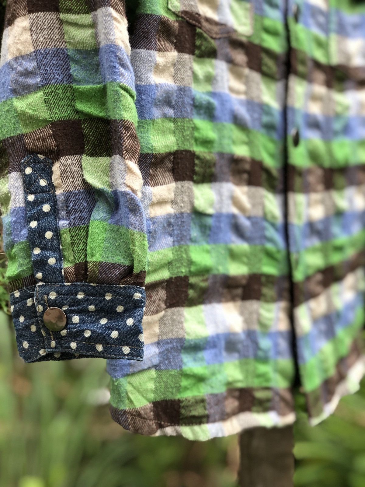 Flannel Vintage 90's Checkered Shirts Snap Button Up Size XS / US 0-2 / IT 36-38 - 3 Thumbnail