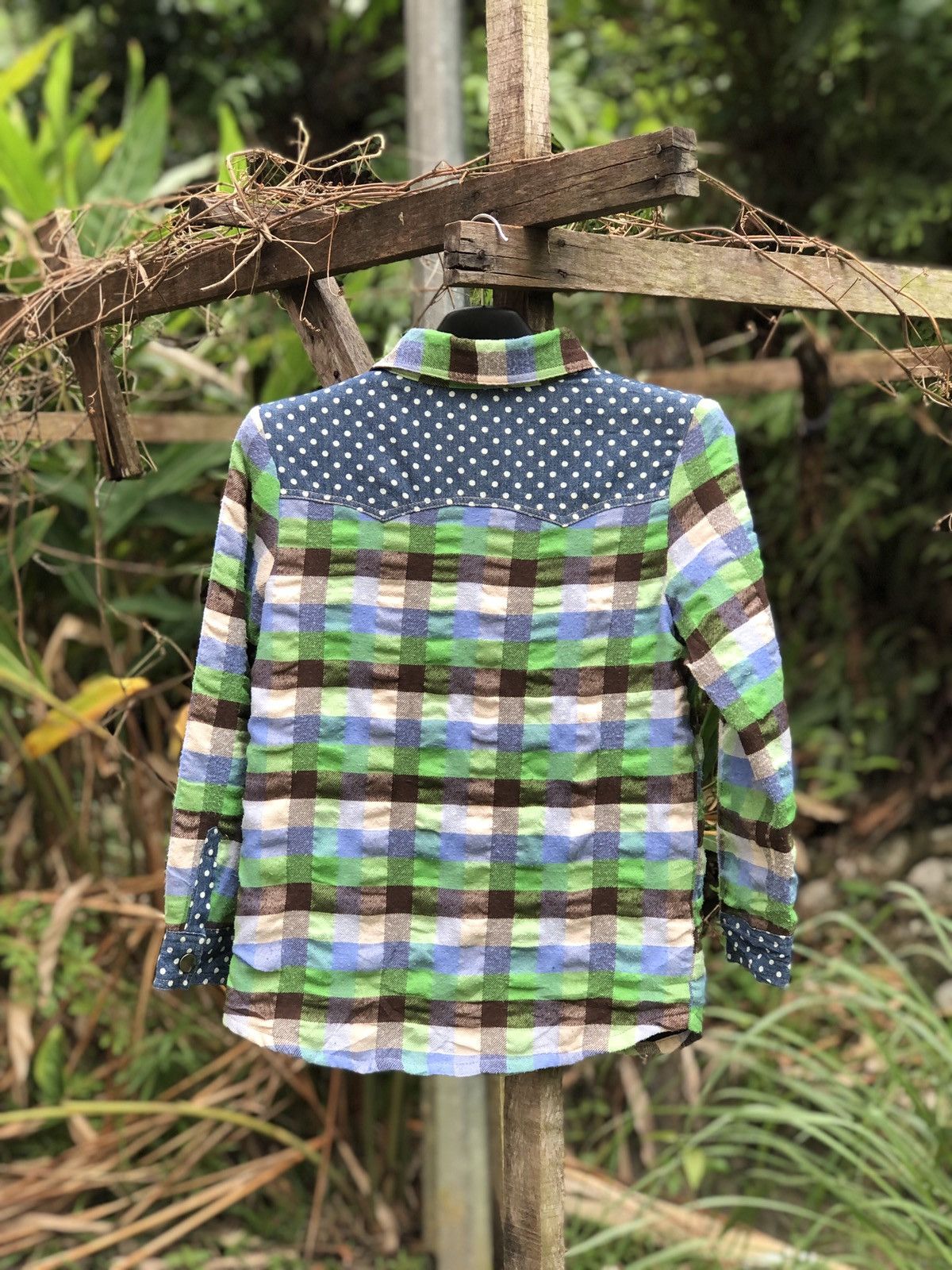 Flannel Vintage 90's Checkered Shirts Snap Button Up Size XS / US 0-2 / IT 36-38 - 4 Thumbnail