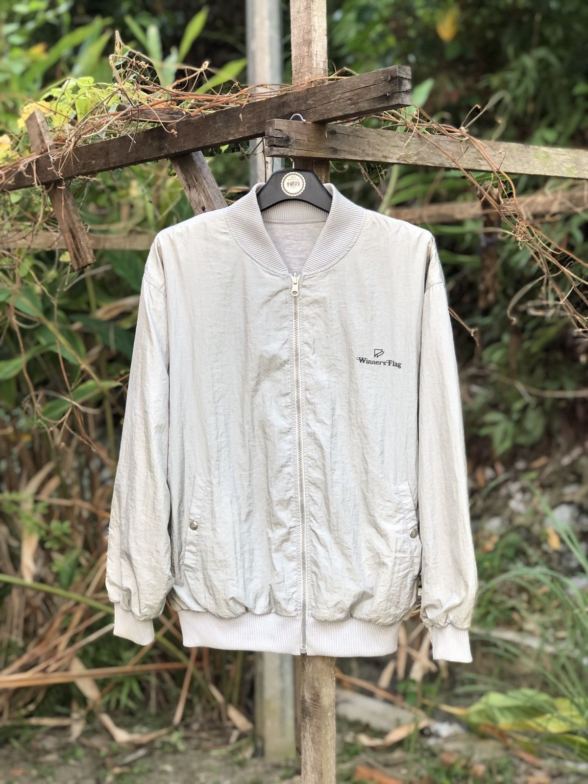 Japanese Brand Vintage 80's Riversable Bomber Style Jacket by Winners Flag Size US M / EU 48-50 / 2 - 1 Thumbnail
