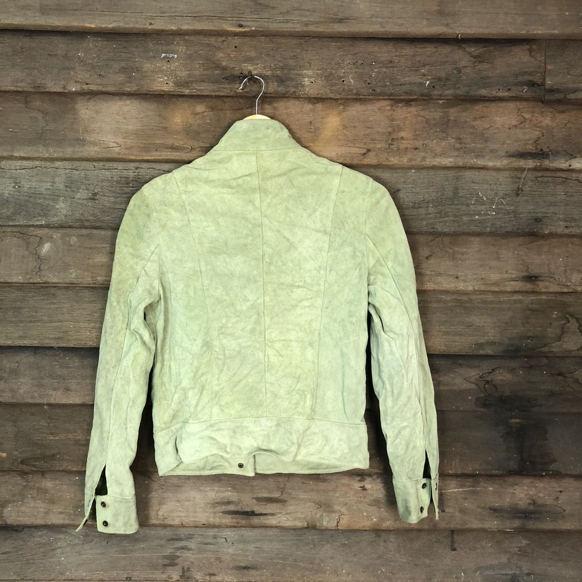 Japanese Brand Green vintage japan Leather Jacket #7084 Size US XS / EU 42 / 0 - 7 Thumbnail