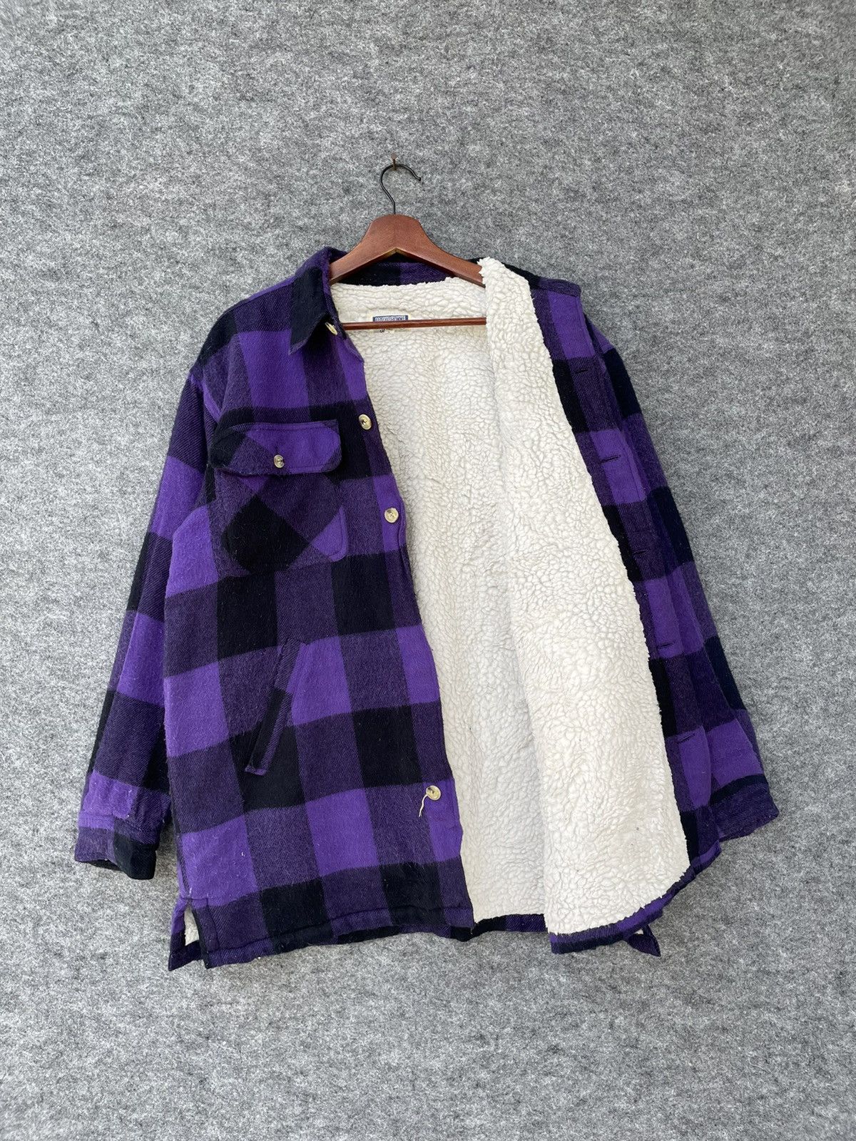 Japanese Brand × Vintage VINTAGE VOIX D HOMME TARTAN SHEARLING JACKET Size US L / EU 52-54 / 3 - 5 Thumbnail