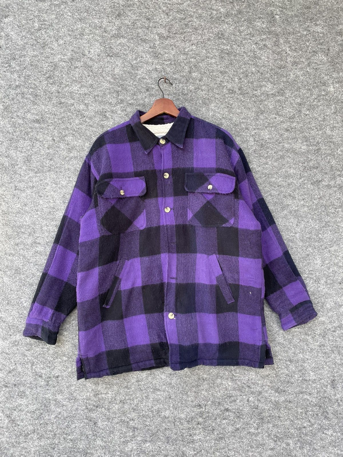 Japanese Brand × Vintage VINTAGE VOIX D HOMME TARTAN SHEARLING JACKET Size US L / EU 52-54 / 3 - 1 Thumbnail