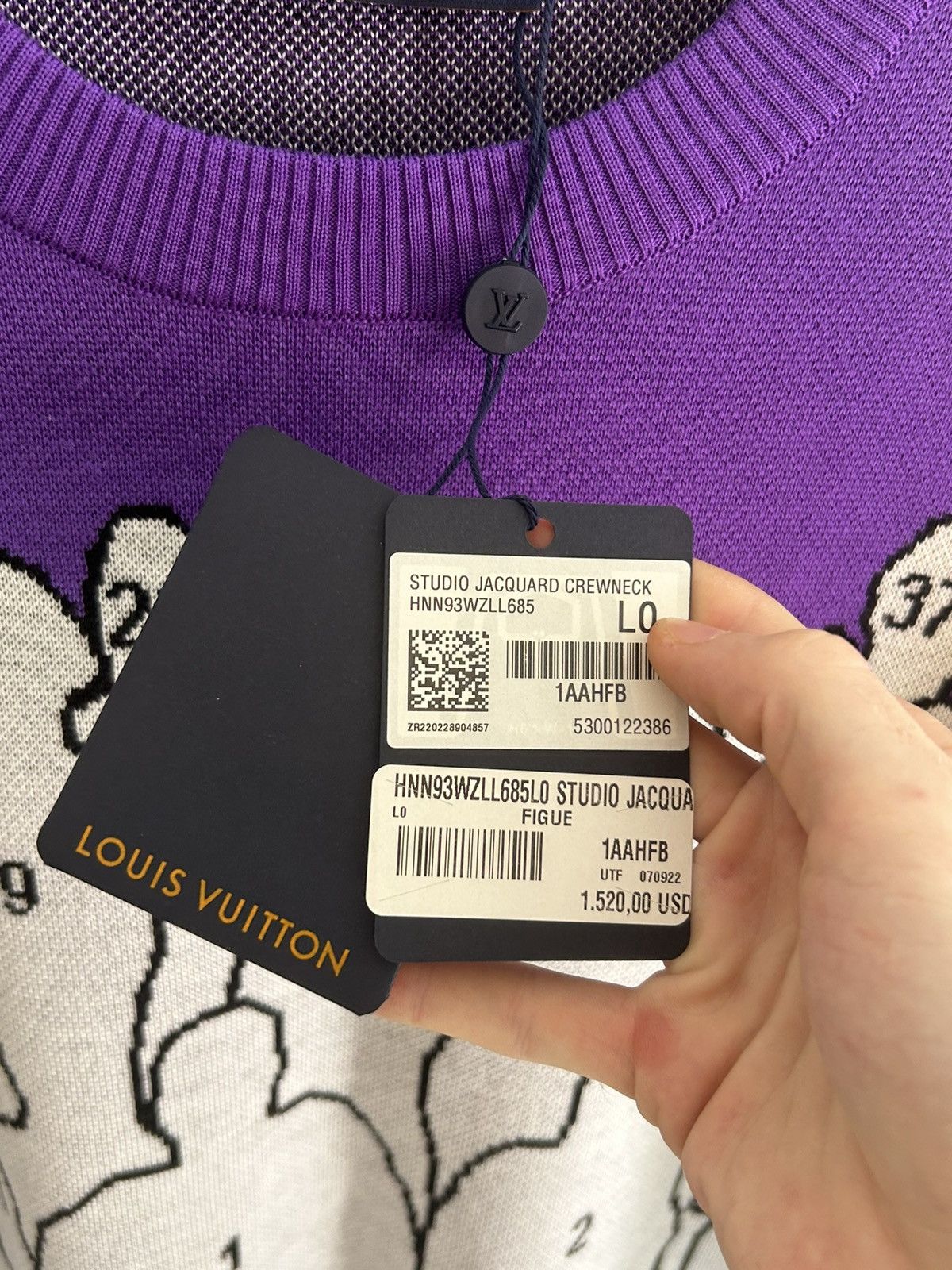 Louis Vuitton × Virgil Abloh GRAIL RARE studio jacquard crewneck LV VIRGIL Size US L / EU 52-54 / 3 - 4 Thumbnail
