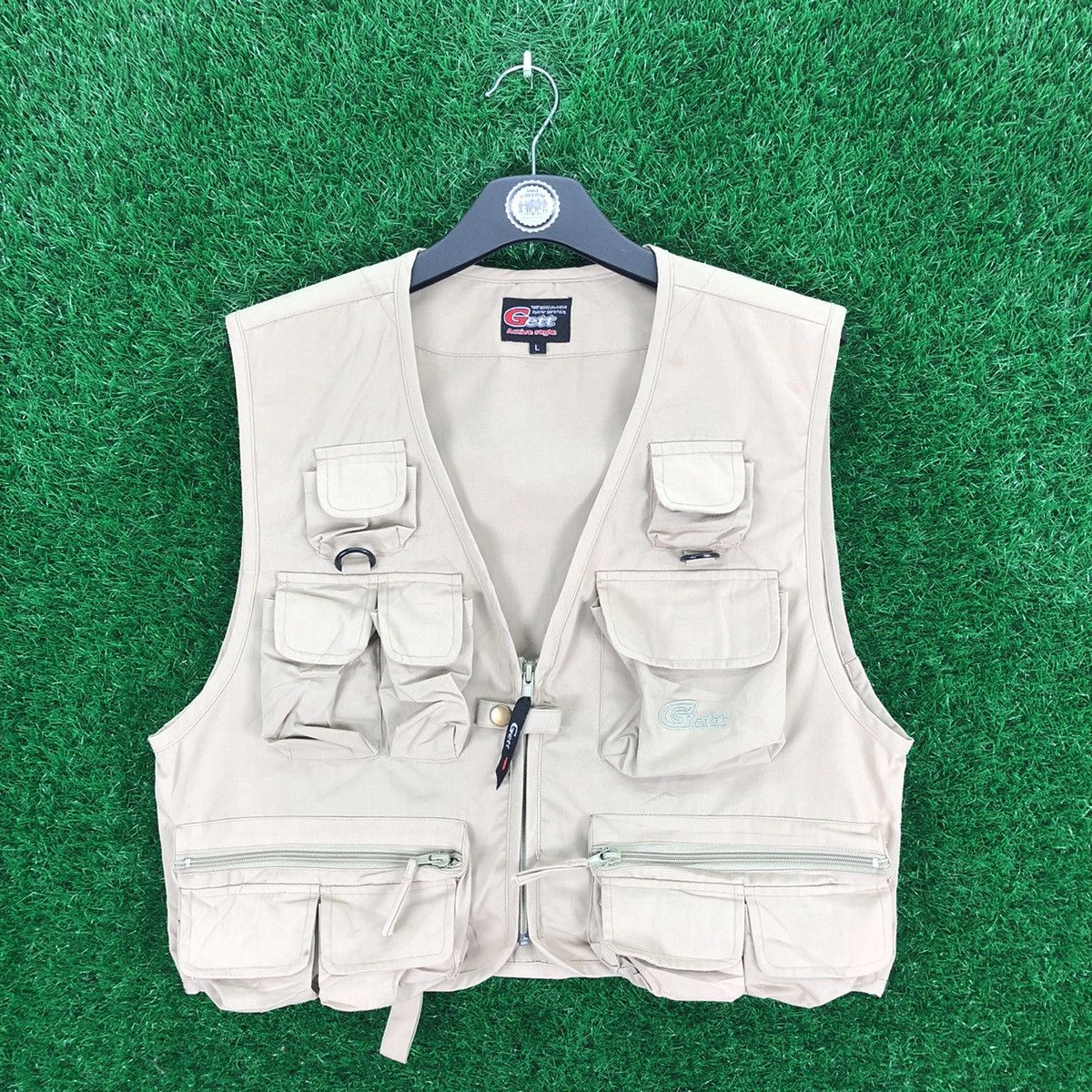 image of Outdoor Life x Tracey Vest Vintage 90's Vest Multi Pocket Sport Fishing By Gett in Nude (Size Mediu