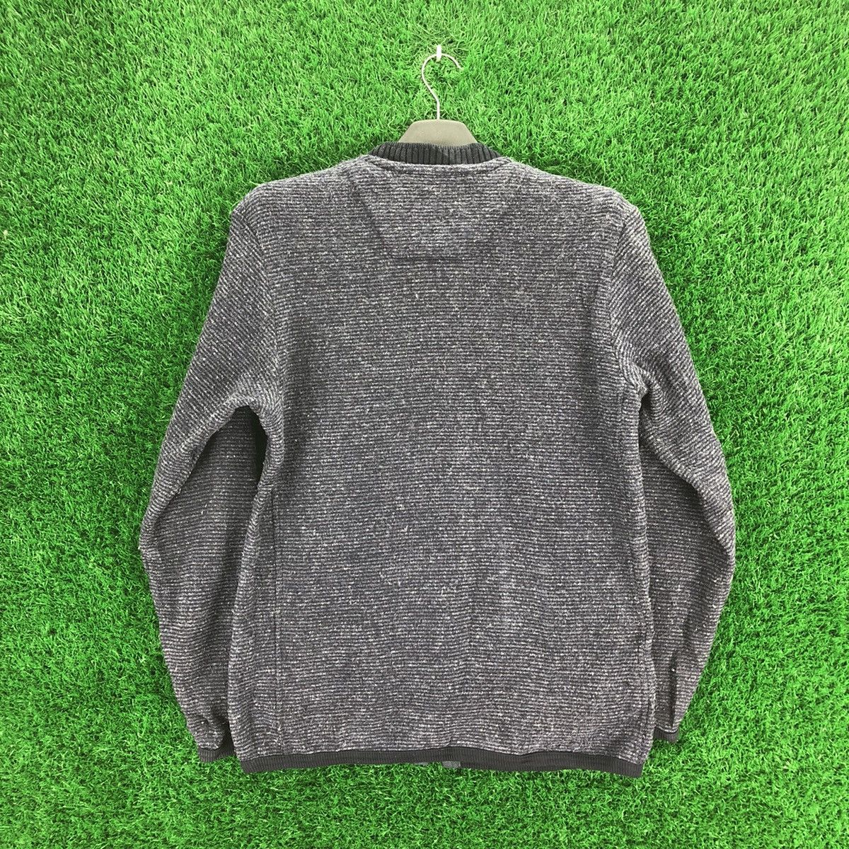 Japanese Brand Vintage 90's Crocodile Knit Fleece Zipper Sweater Jacket Size US M / EU 48-50 / 2 - 4 Thumbnail