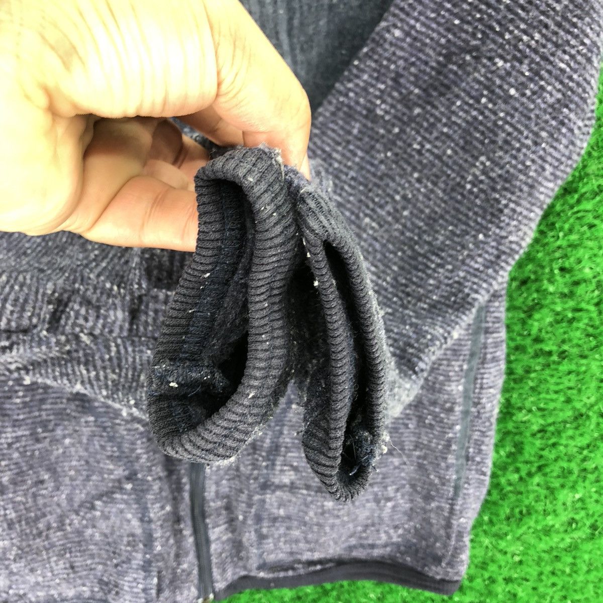 Japanese Brand Vintage 90's Crocodile Knit Fleece Zipper Sweater Jacket Size US M / EU 48-50 / 2 - 8 Thumbnail
