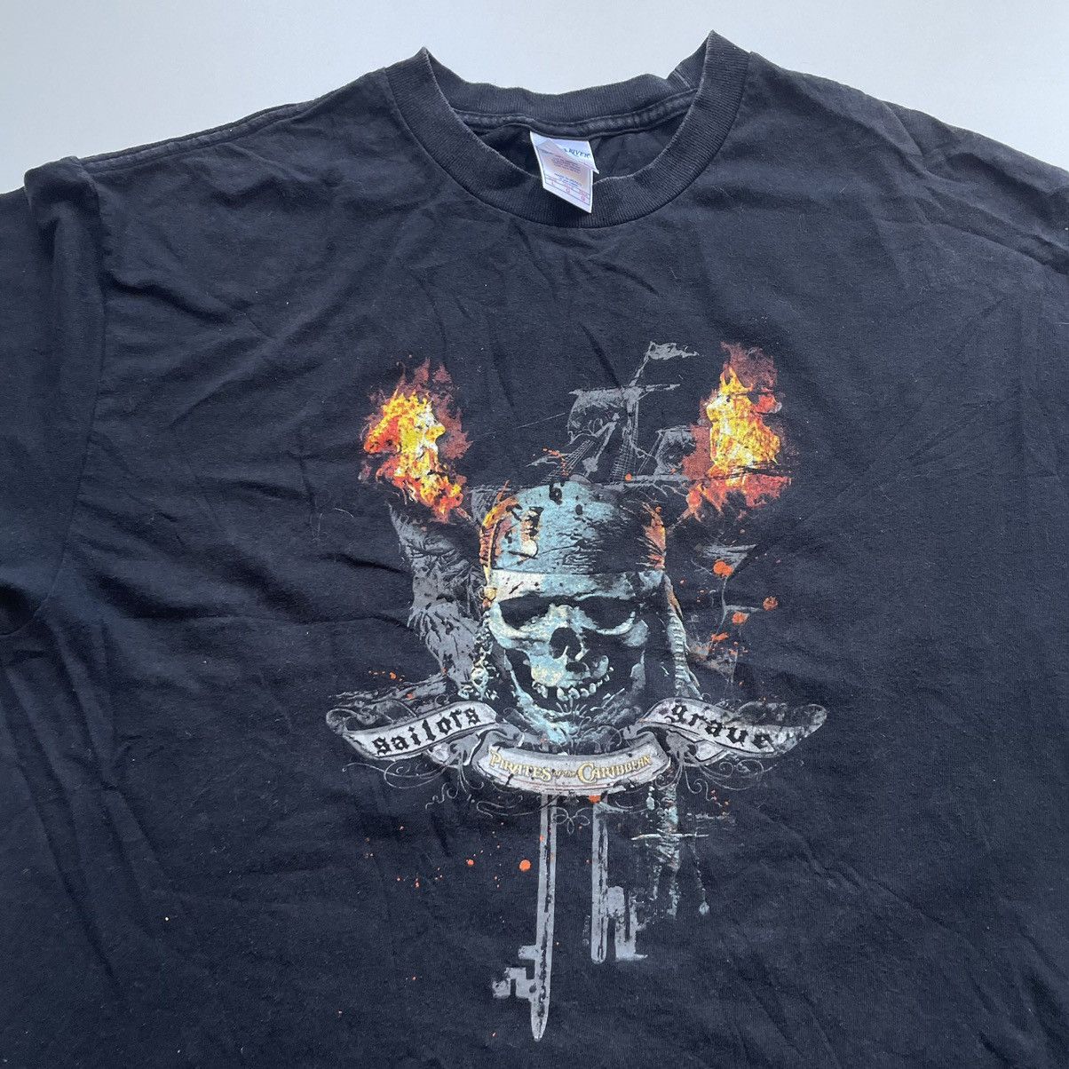 Disney × Vintage Vintage 2000s Pirates Of The Caribbean Movie Graphic T Shirt Size US L / EU 52-54 / 3 - 2 Thumbnail
