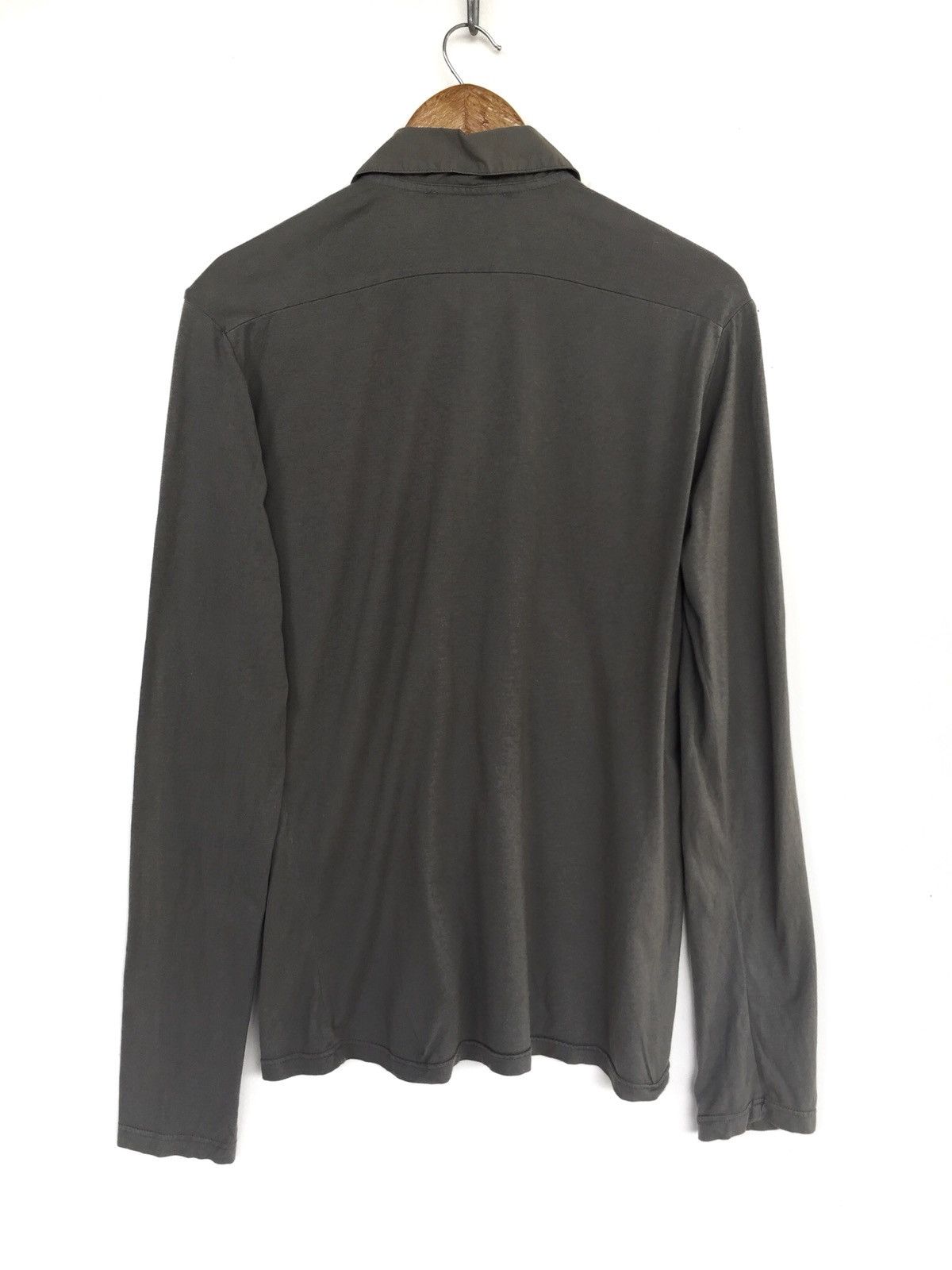 Stephan Schneider Belgium Made Olive Green Plain Button Up Shirt Size US M / EU 48-50 / 2 - 4 Thumbnail