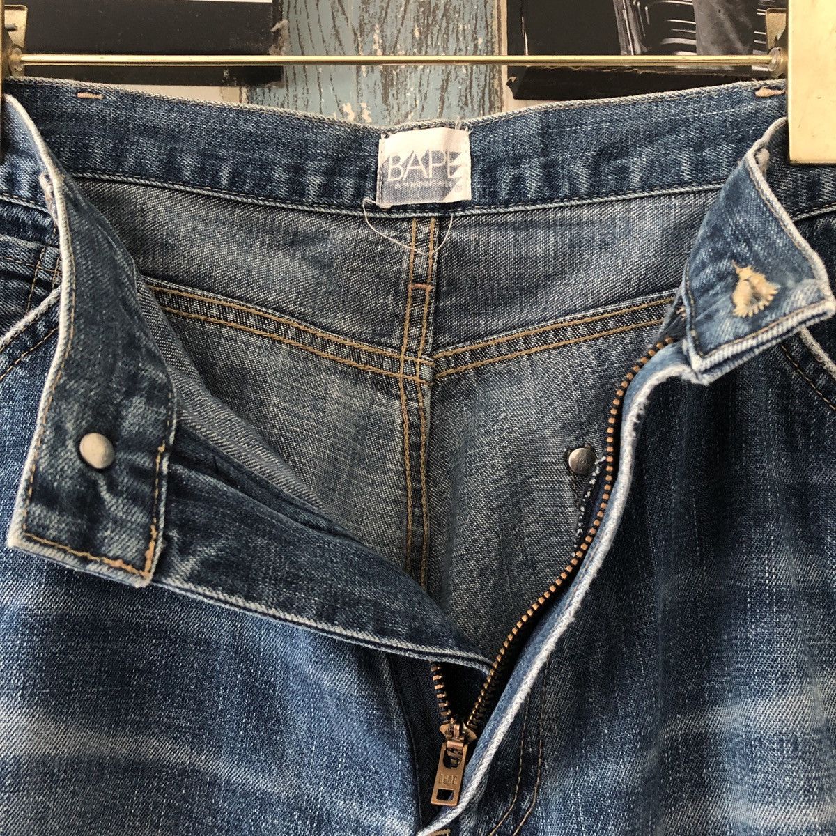 Bape × Nigo OG Bape Denim Jeans Size US 36 / EU 52 - 10 Thumbnail