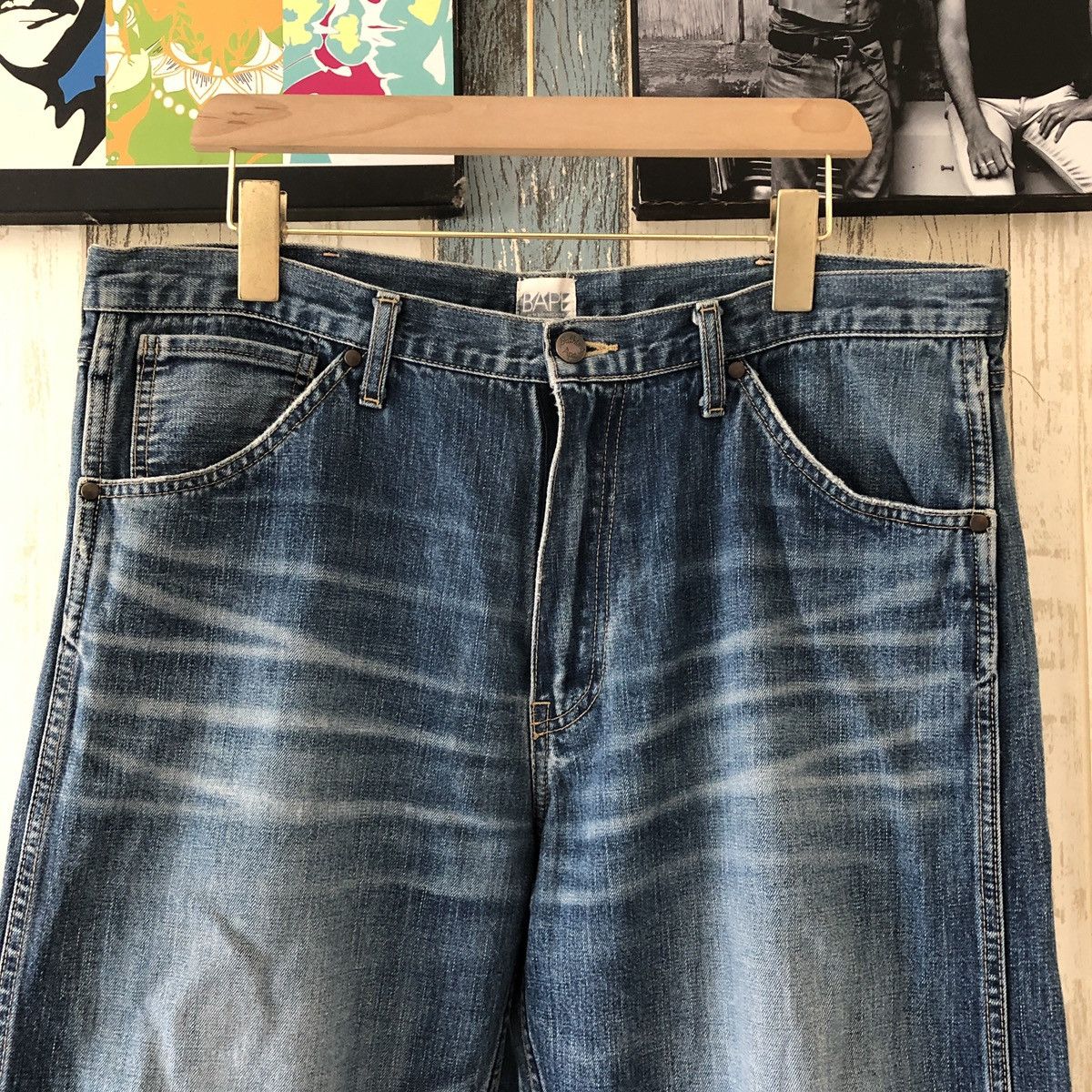Bape × Nigo OG Bape Denim Jeans Size US 36 / EU 52 - 7 Thumbnail