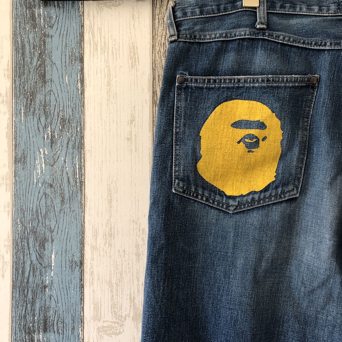Bape × Nigo OG Bape Denim Jeans Size US 36 / EU 52 - 3 Thumbnail