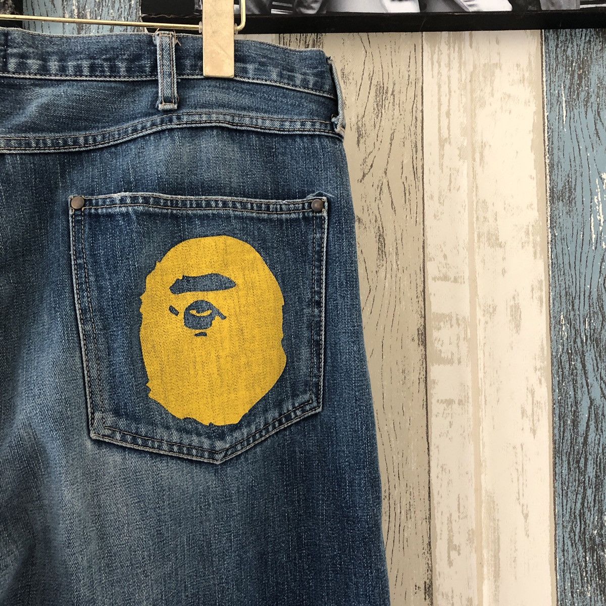 Bape × Nigo OG Bape Denim Jeans Size US 36 / EU 52 - 4 Thumbnail