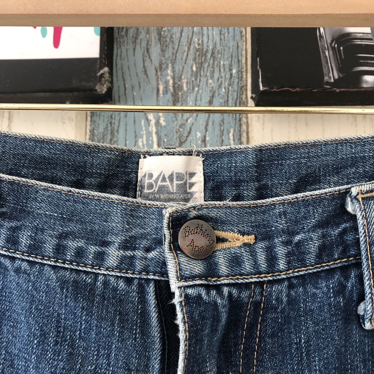 Bape × Nigo OG Bape Denim Jeans Size US 36 / EU 52 - 8 Thumbnail