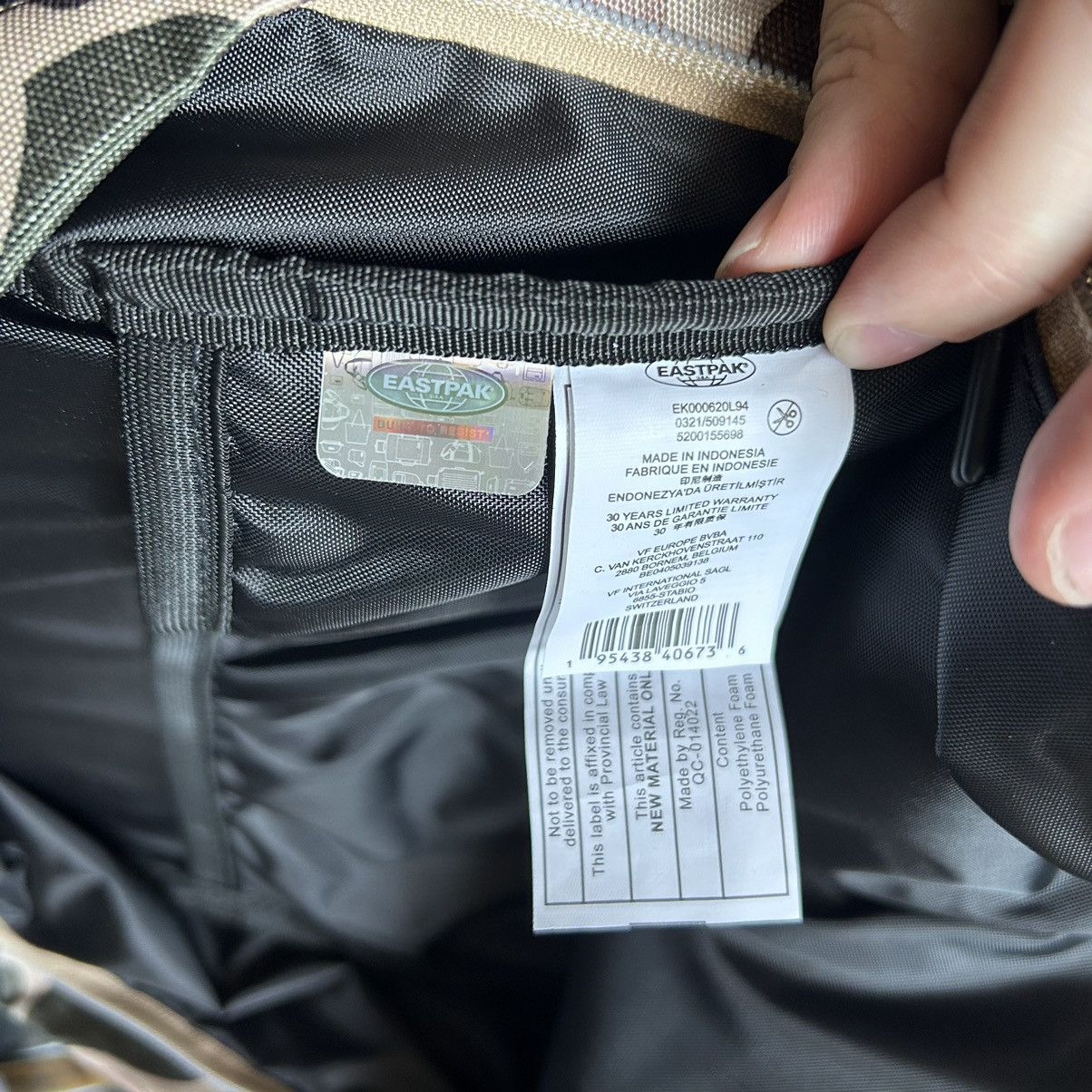 Eastpak 2021 KXTH WATERPROOF BACKPACK RUCKSACK CANVAS CORDURA PAK’R Size ONE SIZE - 11 Thumbnail