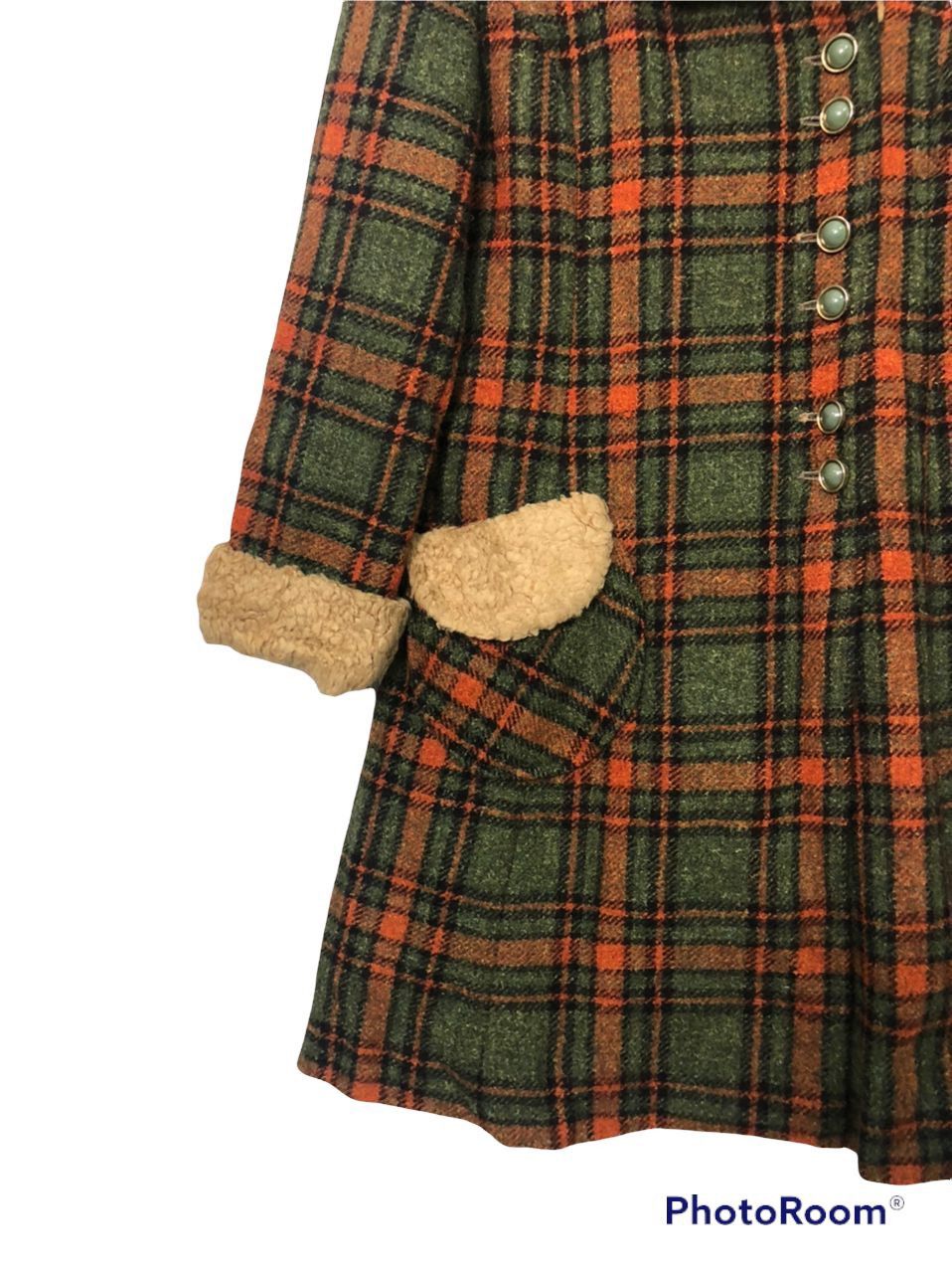 Japanese Brand Vintage Fine Fit Plaid Wool Trench Coat Jacket Size S / US 4 / IT 40 - 3 Thumbnail