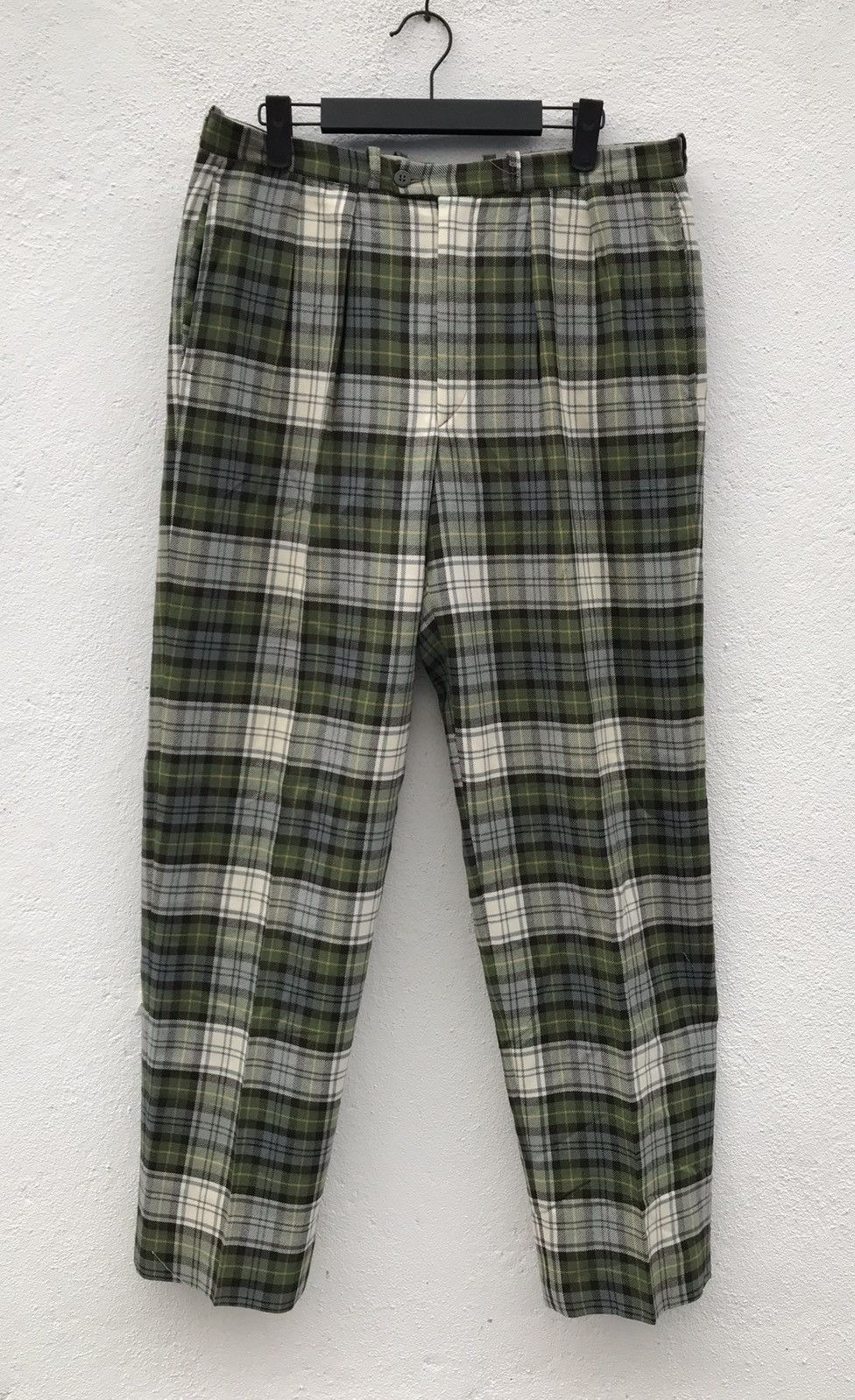 image of Vintage Made In France Jean Bourgeois Paris Wool Pant in Green, Men's (Size 32)