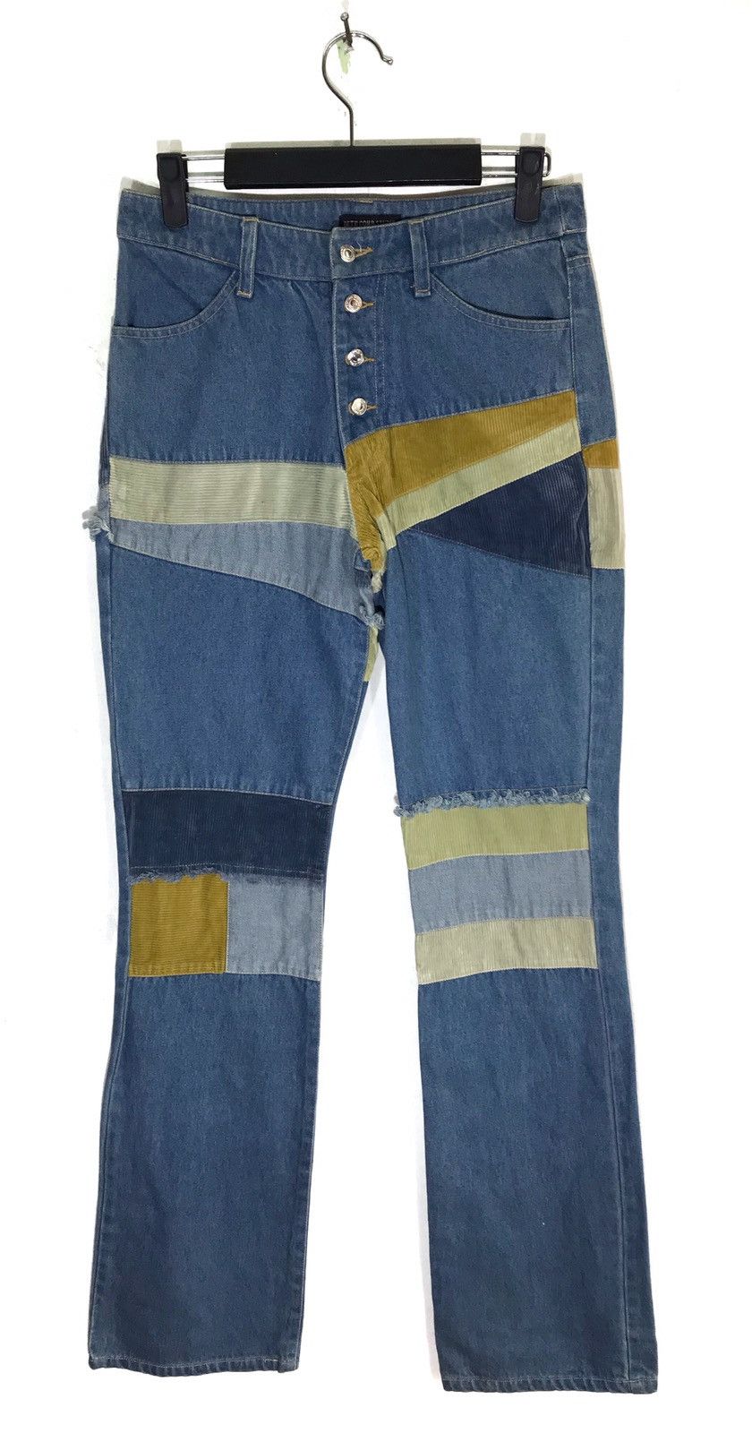 If Six Was Nine × Japanese Brand Japanese Brand Beth Comb Studio Patchwork Light Denim Size US 28 / EU 44 - 1 Thumbnail