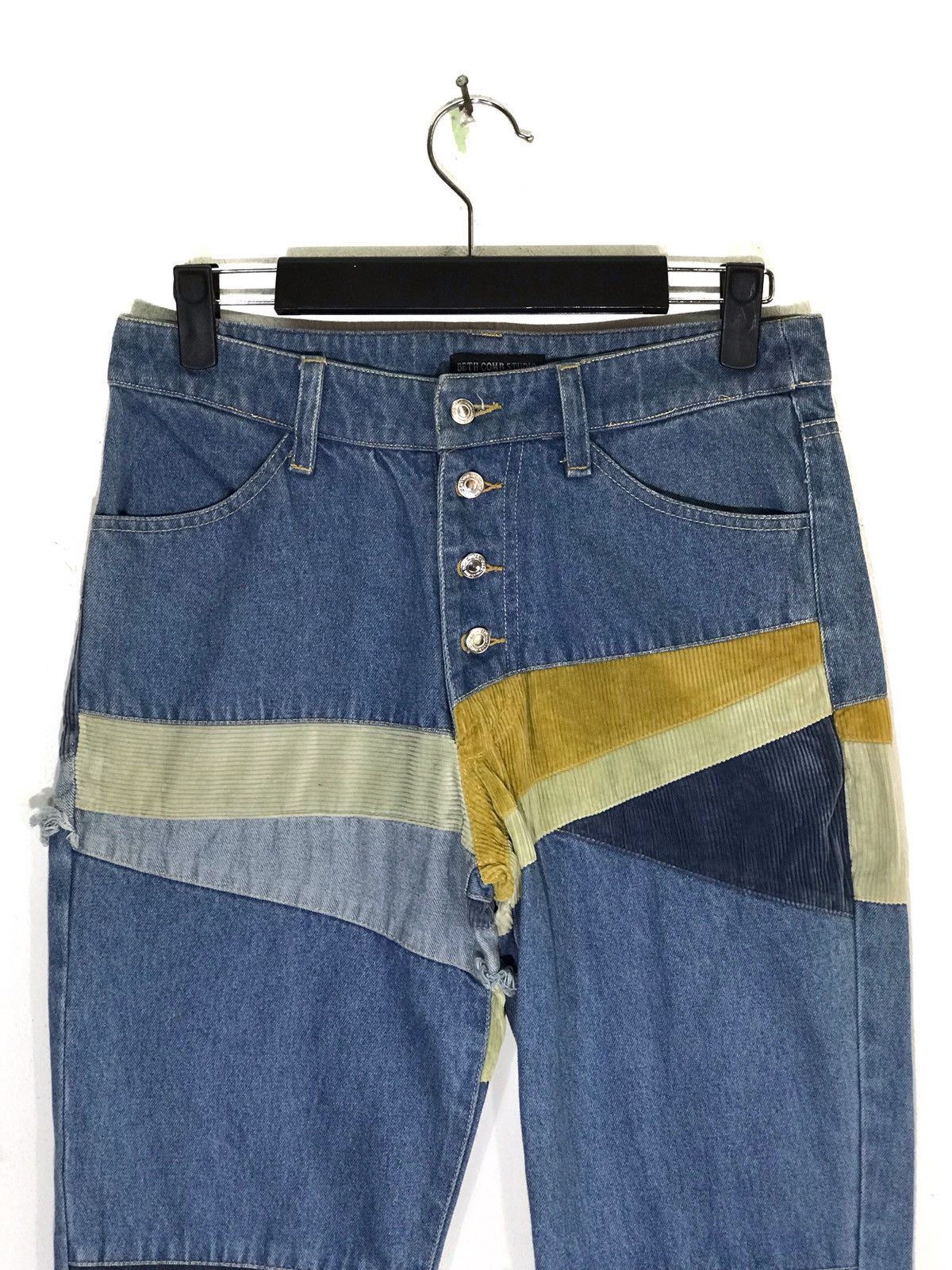 If Six Was Nine × Japanese Brand Japanese Brand Beth Comb Studio Patchwork Light Denim Size US 28 / EU 44 - 2 Thumbnail