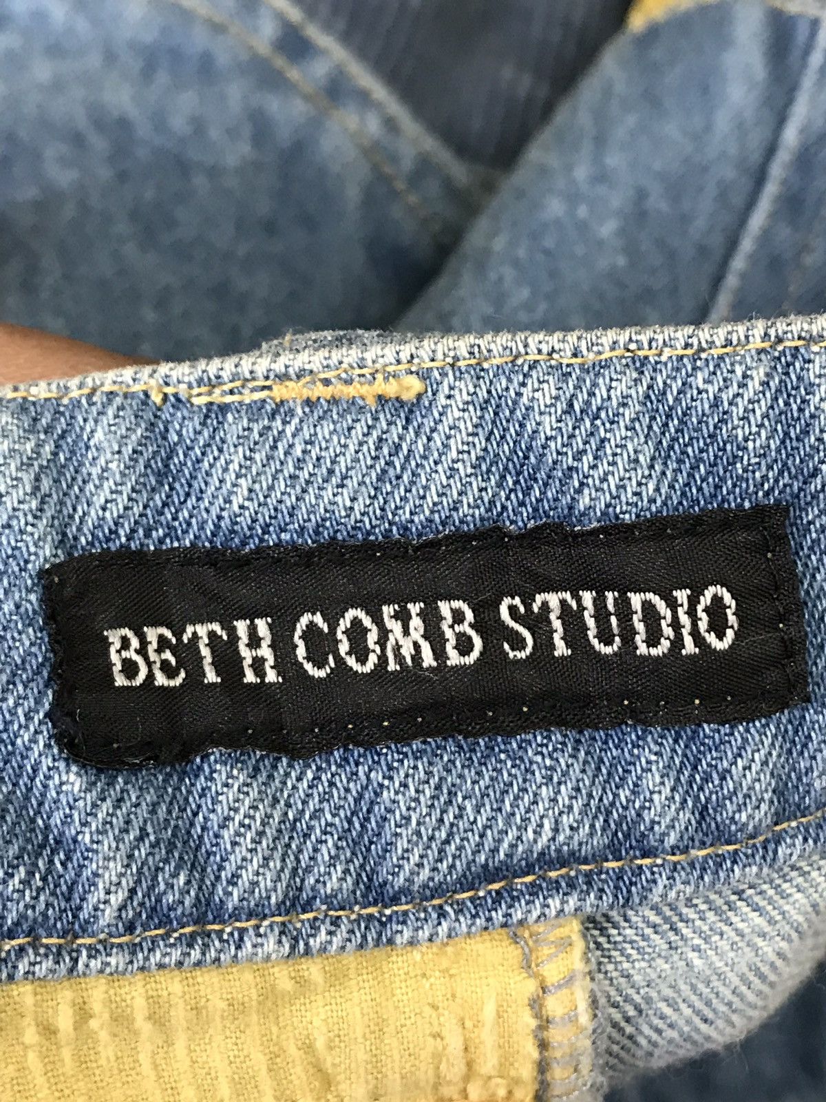 If Six Was Nine × Japanese Brand Japanese Brand Beth Comb Studio Patchwork Light Denim Size US 28 / EU 44 - 7 Thumbnail