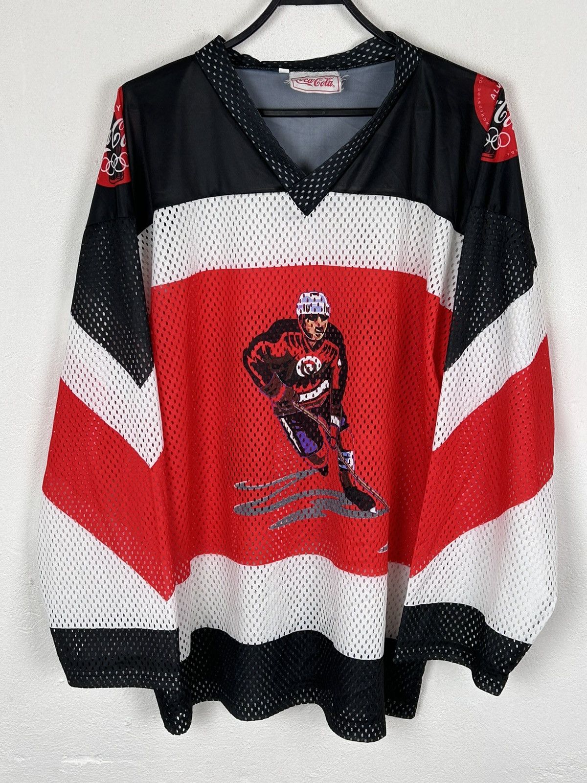 Coca Cola 90s Vintage Coca Cola 1998 70 Years Anni Hockey Jersey Size US L / EU 52-54 / 3 - 1 Thumbnail