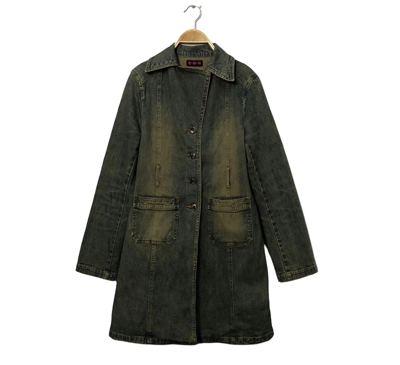 Japanese Brand Vintage BWH Button Ups Faded Trench Jacket Size XS / US 0-2 / IT 36-38 - 1 Thumbnail