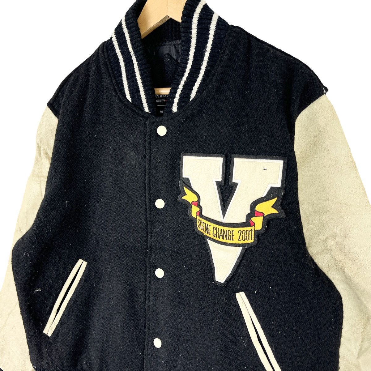 Van Van Brothers Japan Ivy Varsity Jacket Wool Leather Medium Size US M / EU 48-50 / 2 - 3 Thumbnail