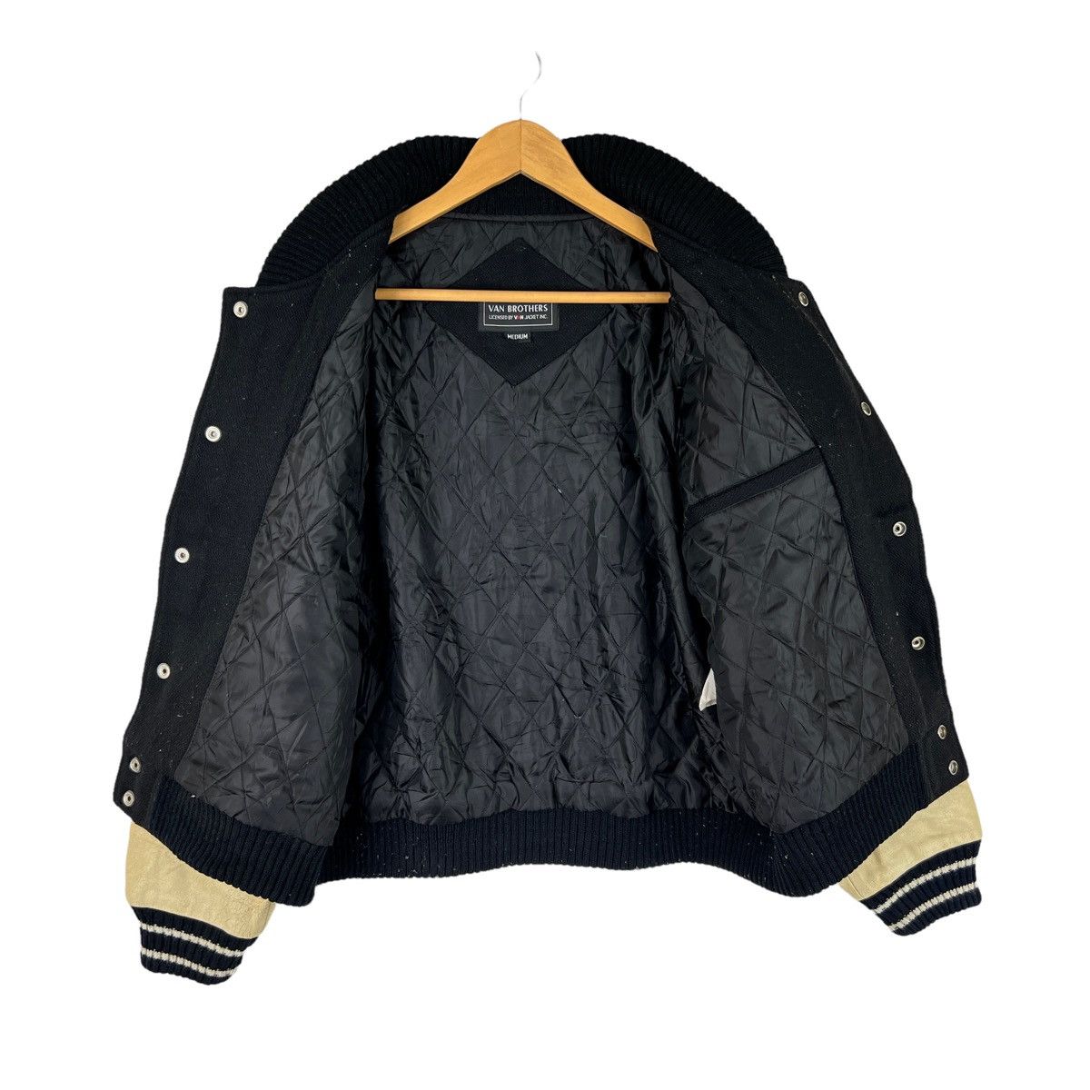 Van Van Brothers Japan Ivy Varsity Jacket Wool Leather Medium Size US M / EU 48-50 / 2 - 5 Thumbnail