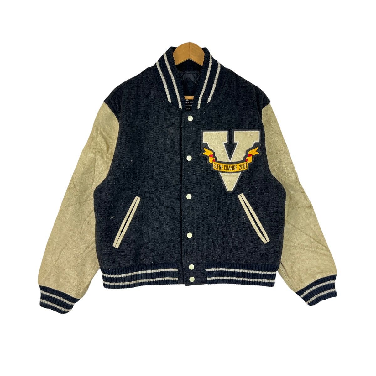 Van Van Brothers Japan Ivy Varsity Jacket Wool Leather Medium Size US M / EU 48-50 / 2 - 1 Thumbnail