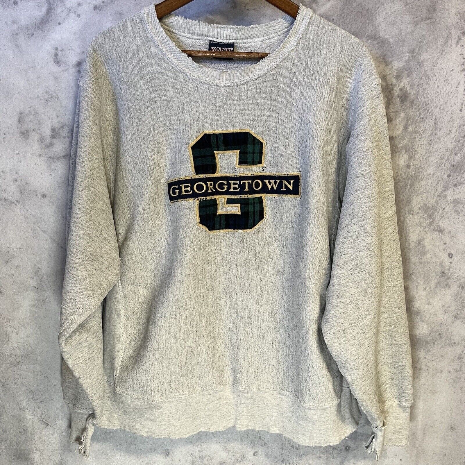 Jansport × Vintage Vintage Georgetown Sweatshirt Medium JanSport Embroidered Size US M / EU 48-50 / 2 - 1 Thumbnail
