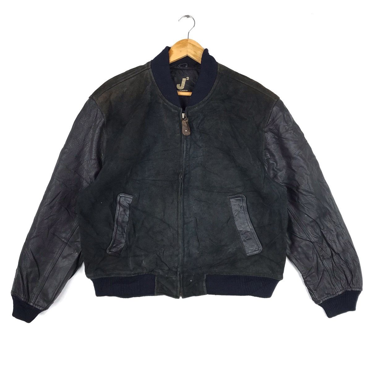 Japanese Brand Vintage Mr. Junko Koshino J2 Leather Bomber Jacket 90s L Size US M / EU 48-50 / 2 - 2 Thumbnail