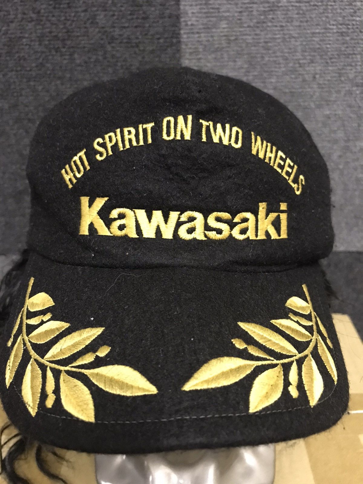 Japanese Brand Vintage Kawasaki Two WheelS Racing Cap Size ONE SIZE - 4 Thumbnail