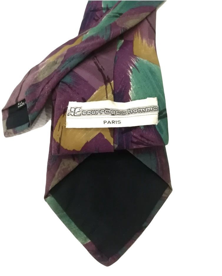 Courreges Courreges homme silk necktie made in italy Size ONE SIZE - 3 Thumbnail