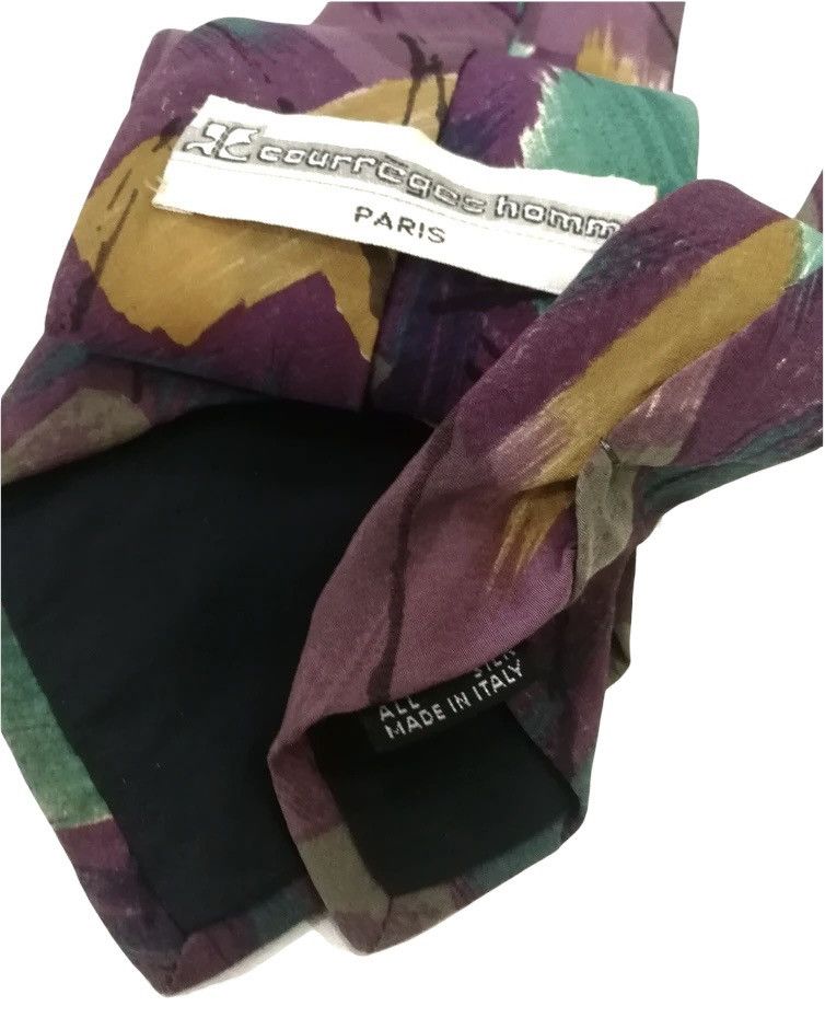 Courreges Courreges homme silk necktie made in italy Size ONE SIZE - 4 Thumbnail