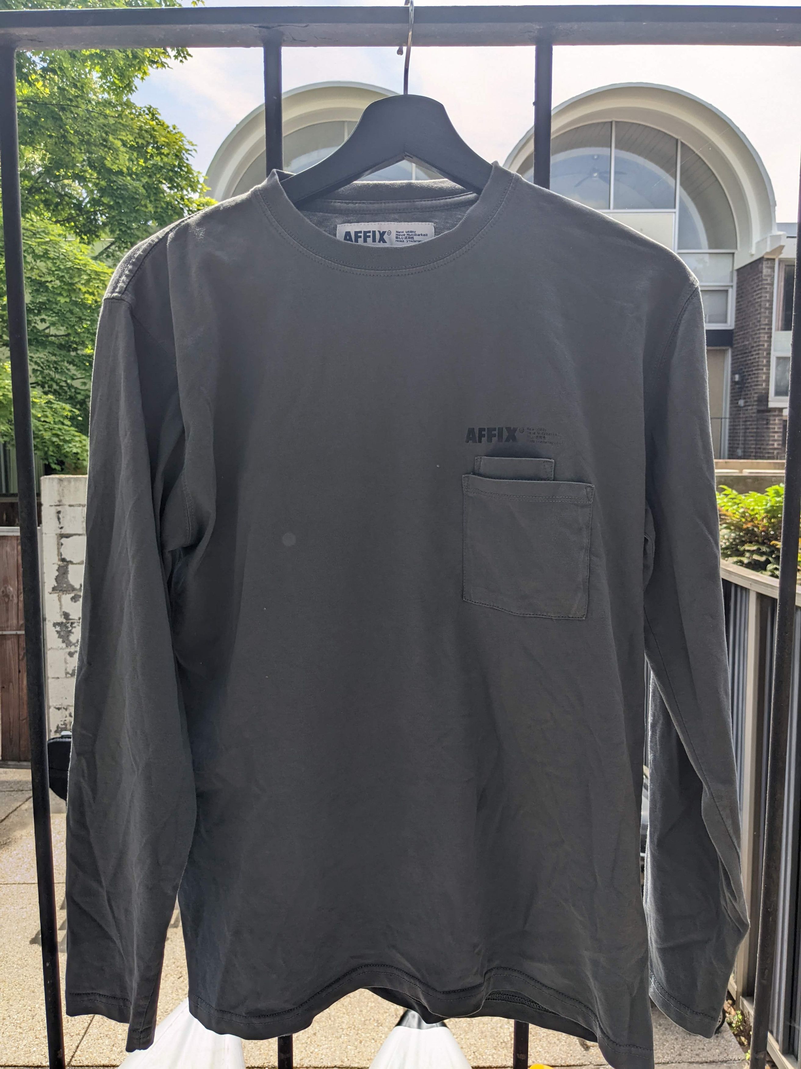 トップス Affix wrks long-sleeved t-shirts AFFXWRKS – Dual Sleeve T-Shirt Muted Blue