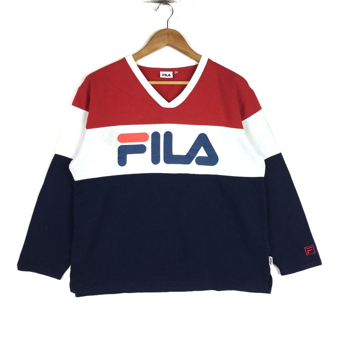 Fila Fila Sweatshirt Big Logo Pullover Color Block Streetwear Size US L / EU 52-54 / 3 - 1 Thumbnail