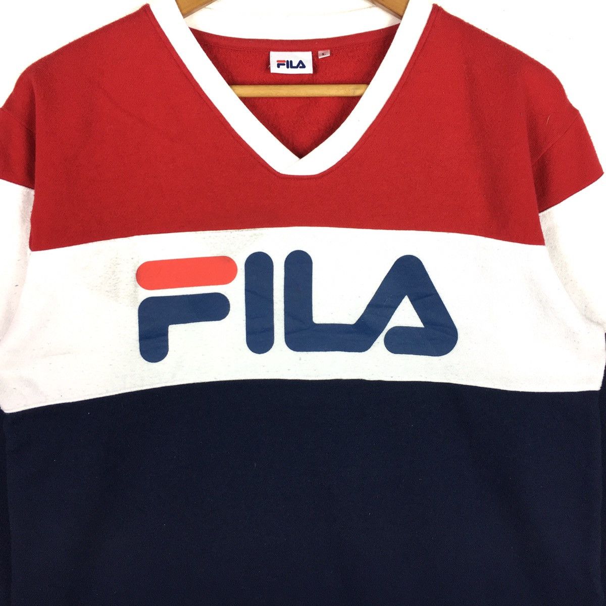 Fila Fila Sweatshirt Big Logo Pullover Color Block Streetwear Size US L / EU 52-54 / 3 - 2 Thumbnail